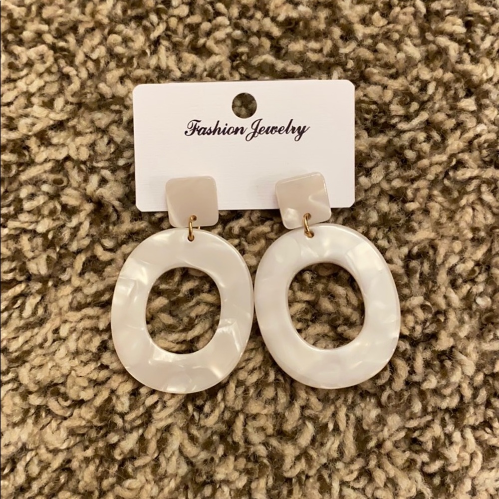 NWT White earrings